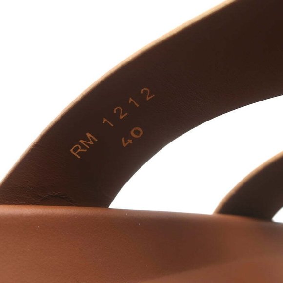 Celine Tippi Triomphe Slide Sandals Gold Metallic Leather Size 40 NEW - Picture 11 of 12